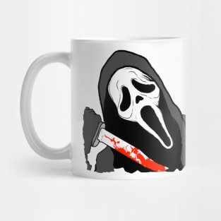 Scream VI  (Scream 6)  ghostface ghost face scary horror movie graphic design by ironpalette Mug